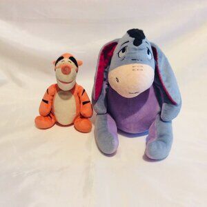 Disney Tigger 7" and Eeyore 7" Characters Plush Stuff Animals Pre-Owned Lot 2